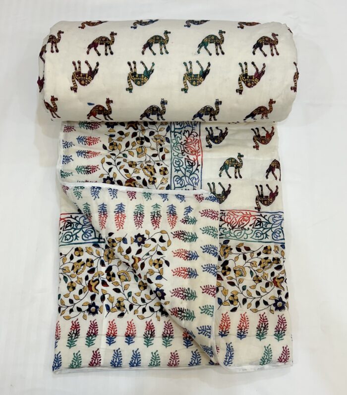Jaipuri Handmade Vintage Hand Block Quilted Razai