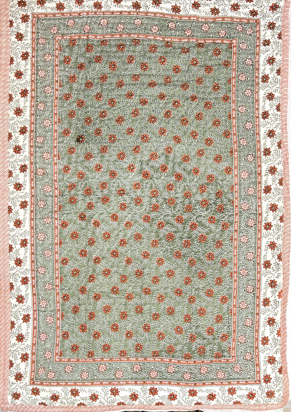 Jaipuri Handmade Floral Hand Block Quilted Razai - Image 5