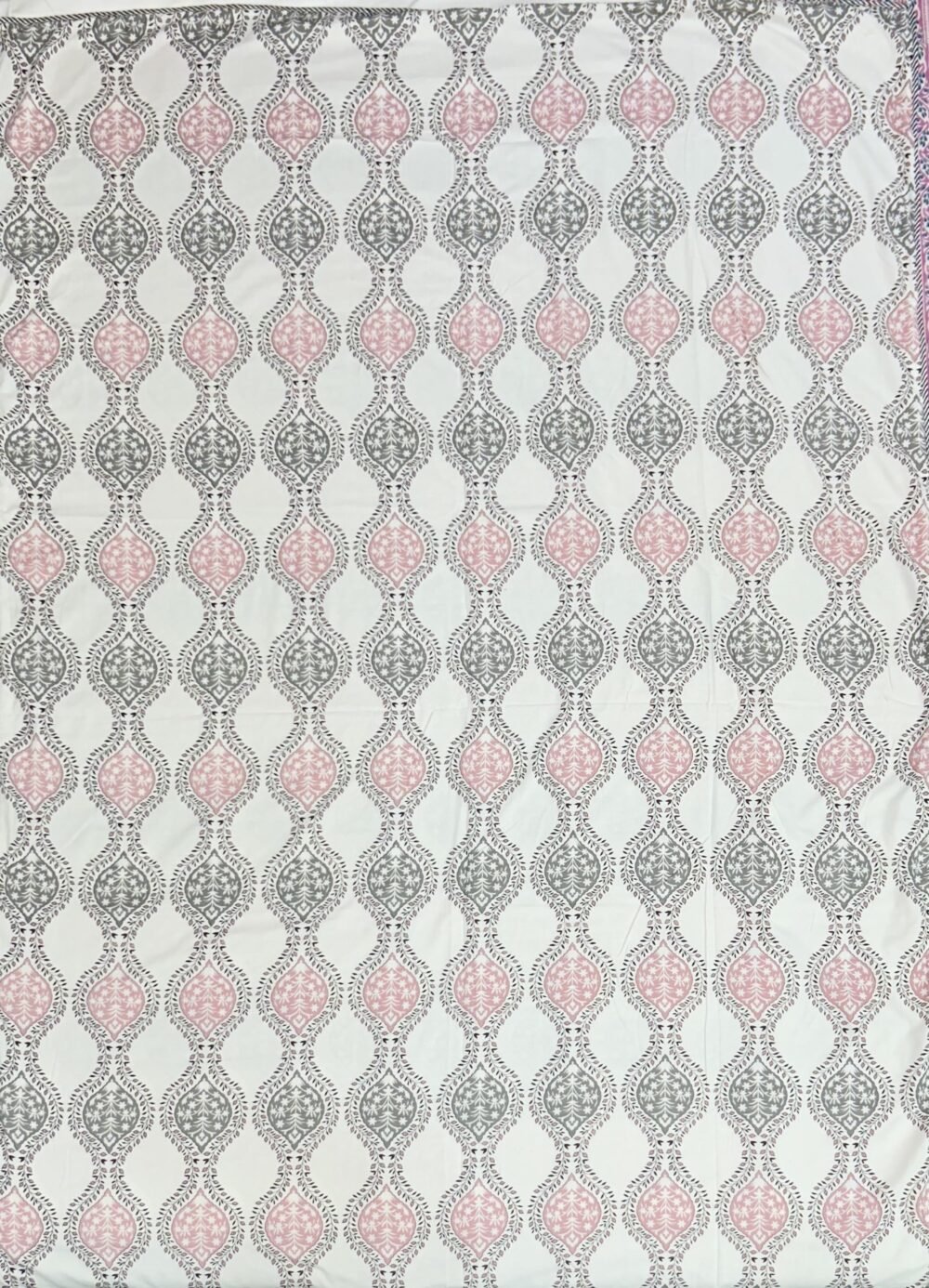 Jaipuri Handmade Floral Screen Print Soft Mulmul Pure Cotton Dohar - Image 4